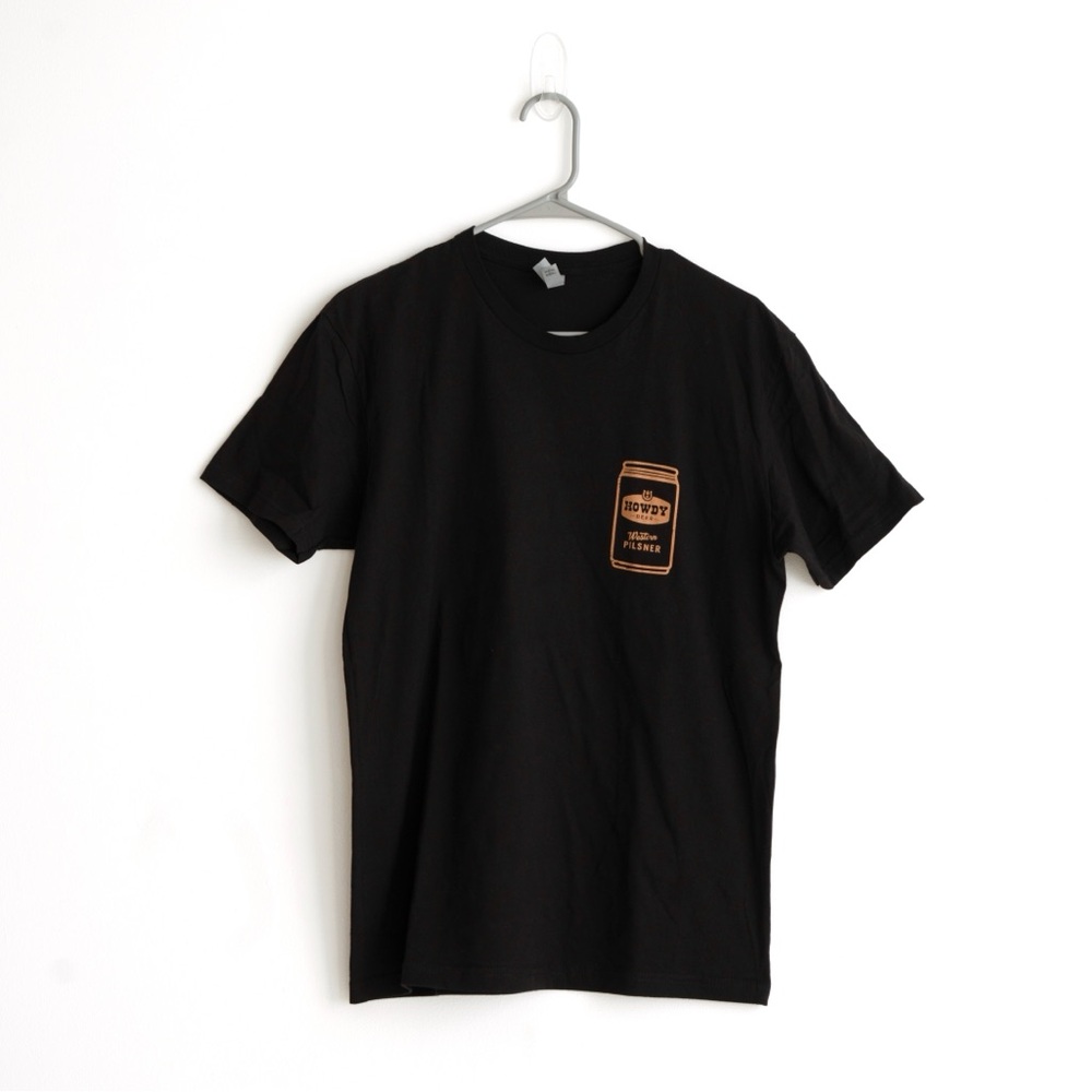 Black Howdy Beer T-Shirt in Size Medium